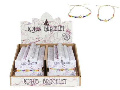 Chakra Lotus Charm Bracelet