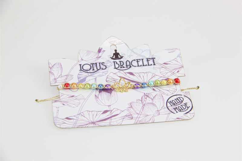 Chakra Lotus Charm Bracelet