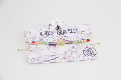 Chakra Lotus Charm Bracelet