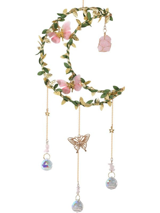 56cm Fairy & Butterfly in Moon Crystals Suncatcher