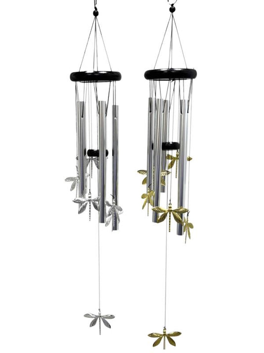 Silver & Gold Dragonfly Wind Chime