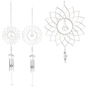 85cm Silver Round Flower Wind Chime