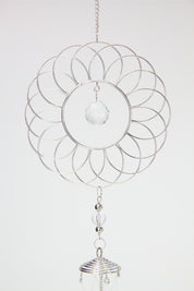 85cm Silver Round Flower Wind Chime