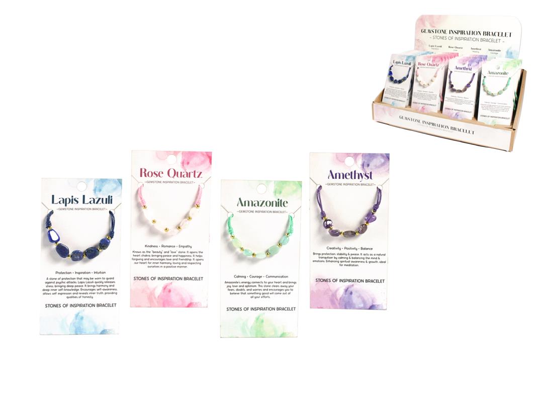 Gemstone Bracelet 4 Asstd