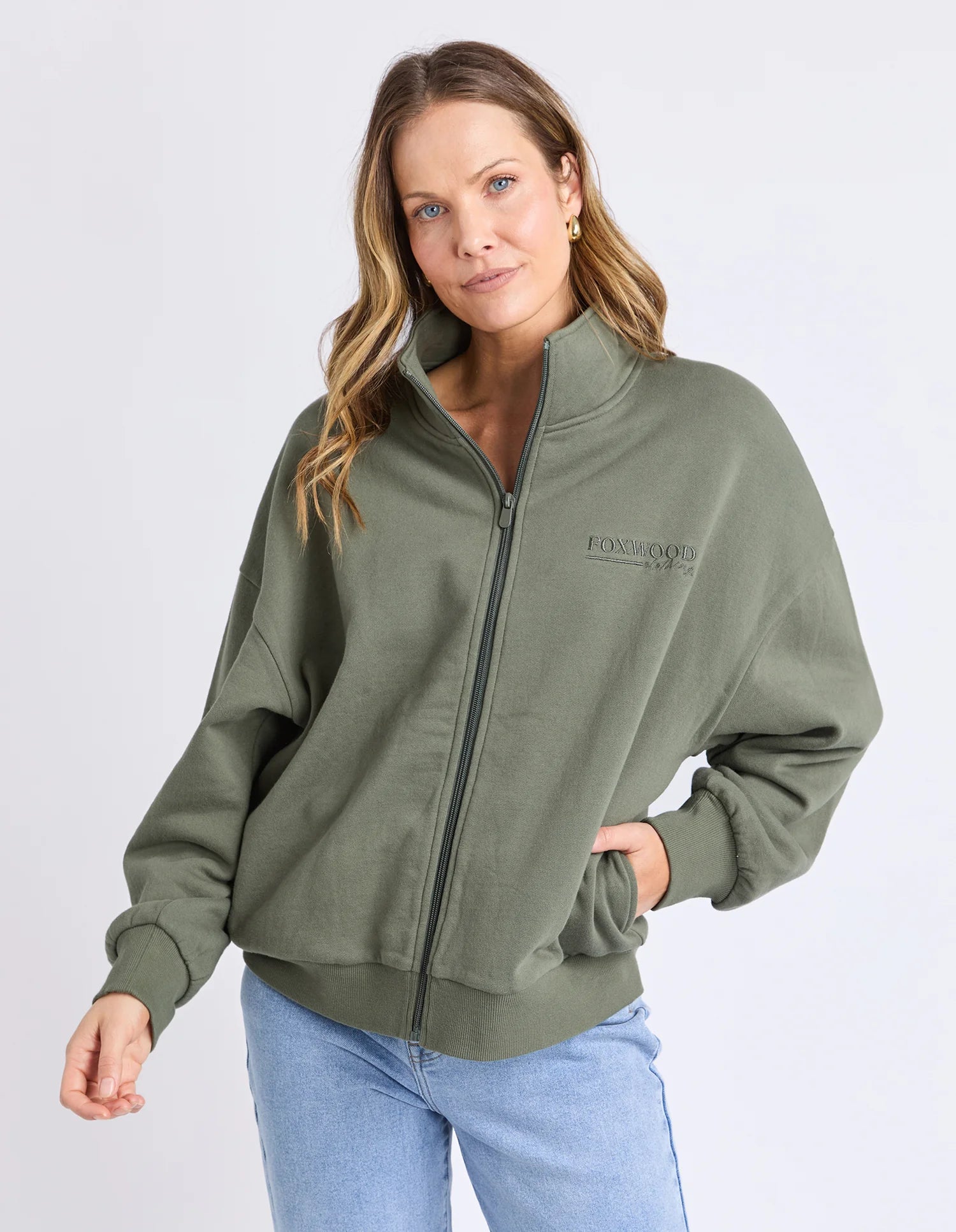 Foxwood | Ember Zip Thru Khaki