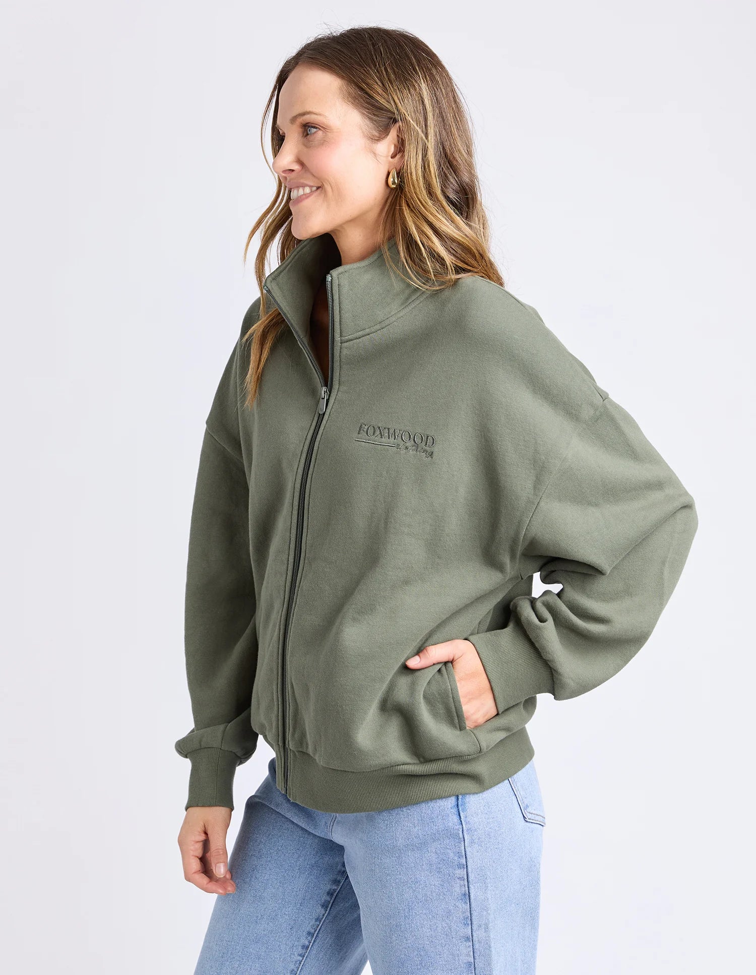 Foxwood | Ember Zip Thru Khaki