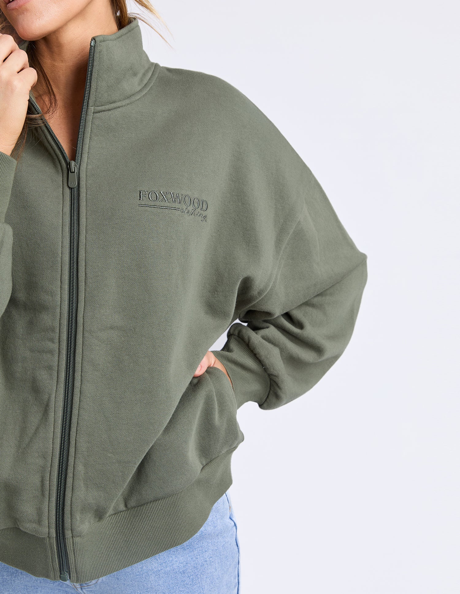 Foxwood | Ember Zip Thru Khaki