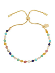 Estella Bartlett Gold Tone Wellness Mixed Gemstone Amelia Bracelet