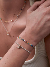 Estella Bartlett Gold Tone Wellness Mixed Gemstone Amelia Bracelet