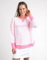 Simplified Crew Stripe Neon Rose