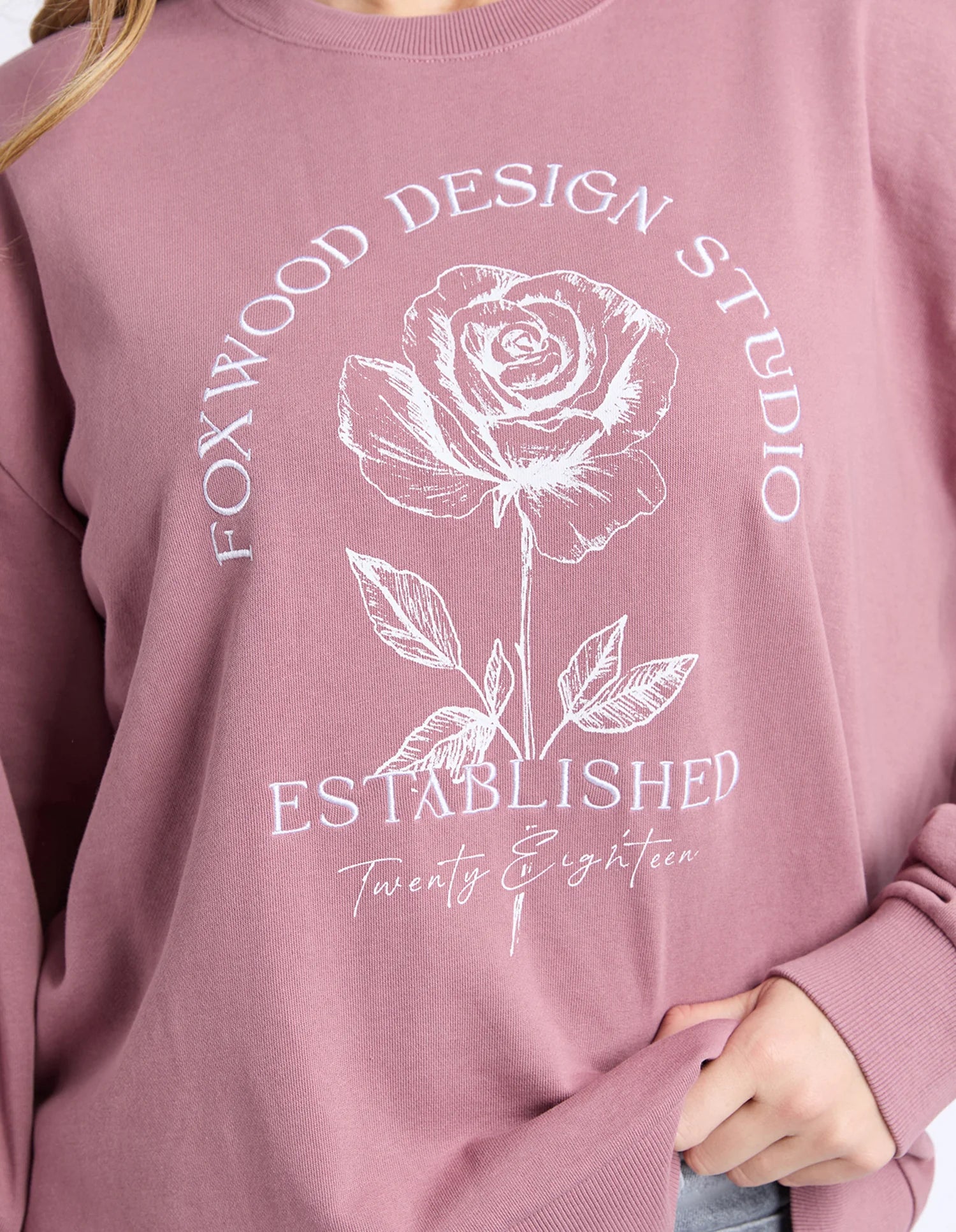 Foxwood | Established Rose Crew Dusty Rose