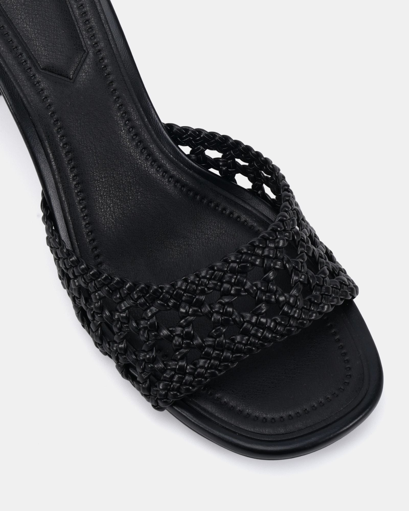 YUNA BLACK HEELED SANDALS