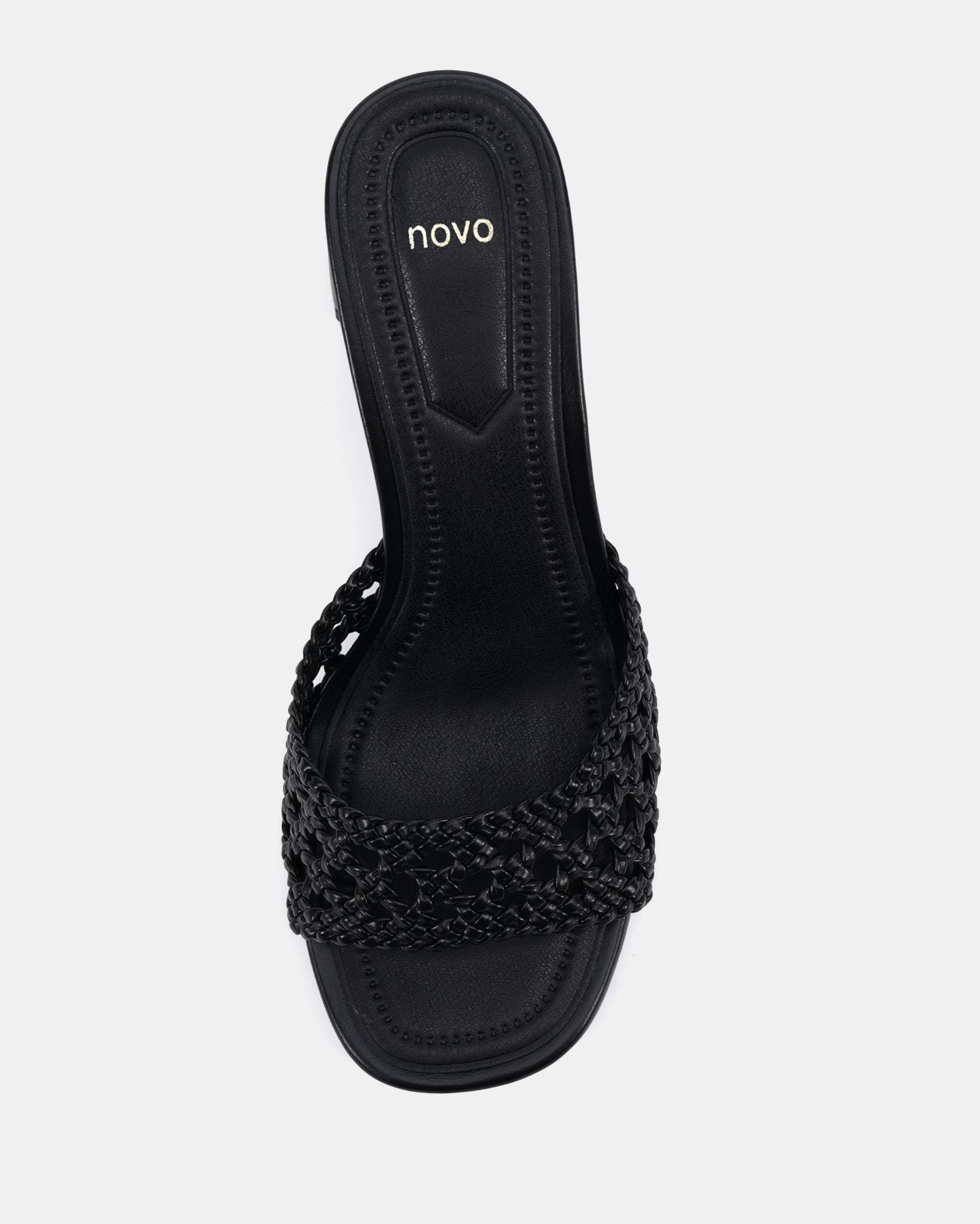 YUNA BLACK HEELED SANDALS