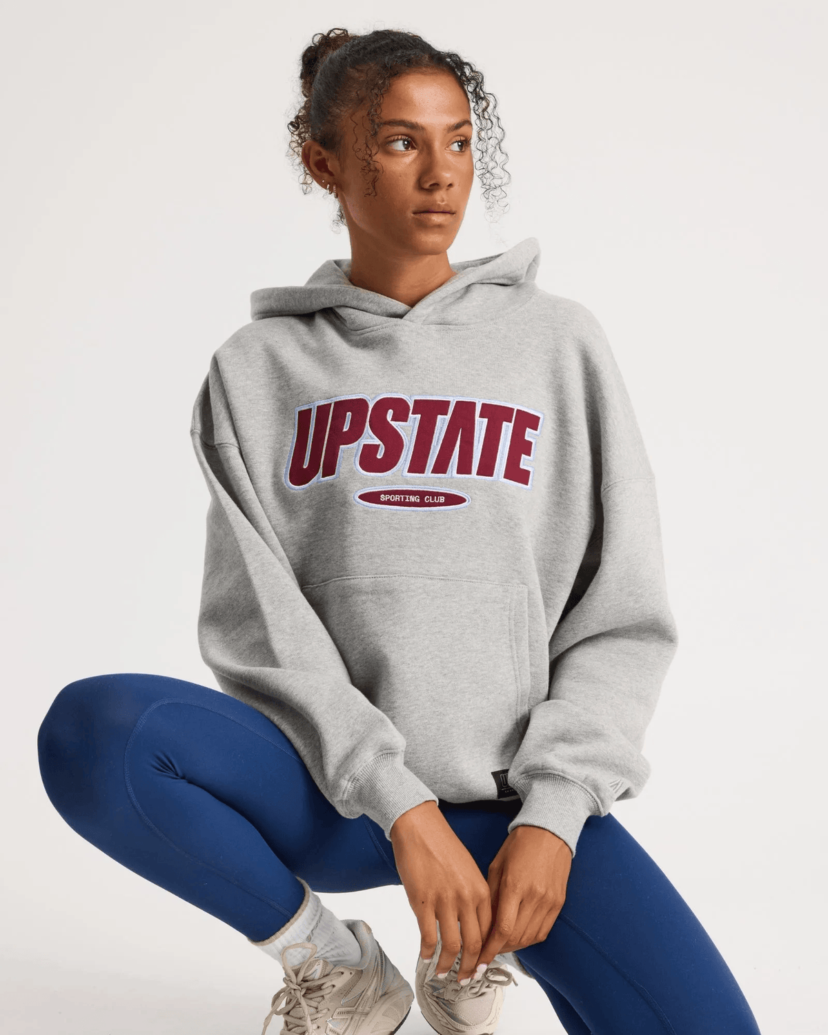 PLAYER HOODIE - GREY MARLE VARSITY