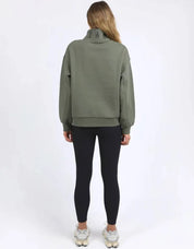 College zip crew khaki