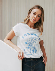 Rosette Tee Vintage White