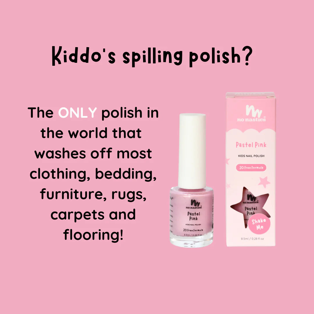 No Nasties Kids Nail polish- bright pink