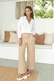 Jude Linen Pants - Taupe