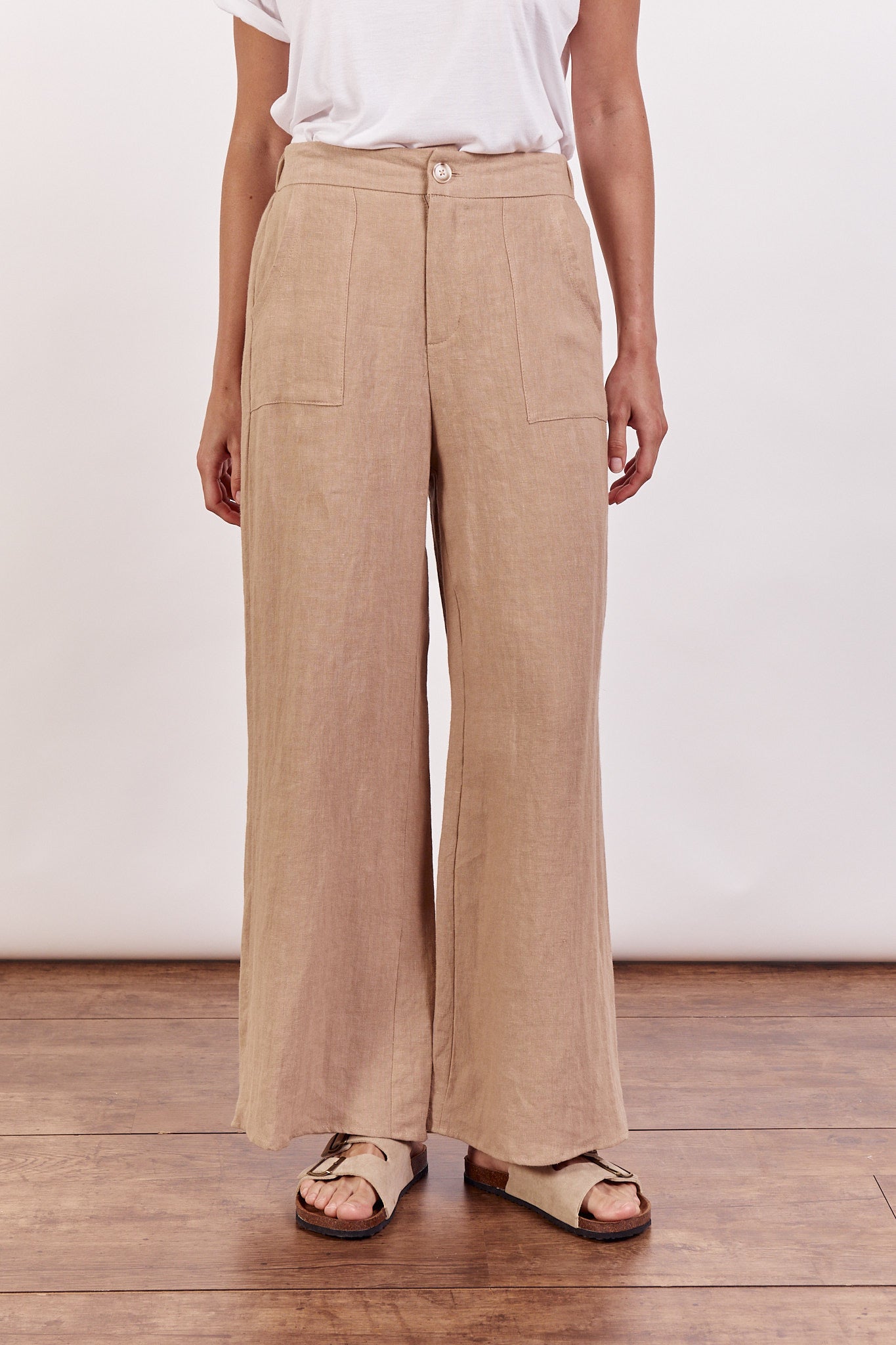 Little Lies |Jude Linen Pants - Taupe