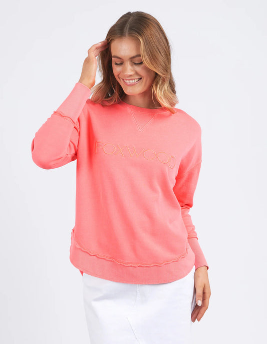 Foxwood Simplified crew- neon pink