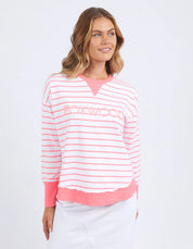 Simplified Crew Stripe Neon Pink