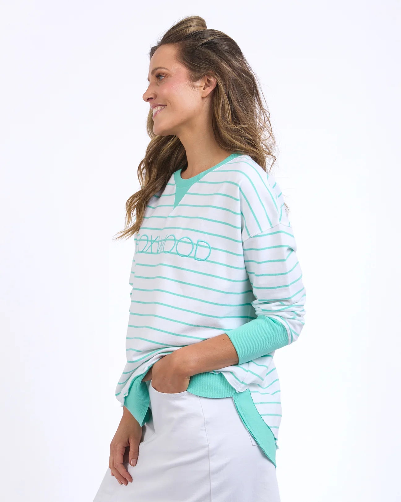 Simplified Crew Stripe Neon Mint