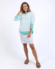 Simplified Crew Stripe Neon Mint