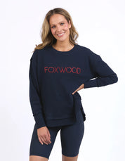 Simplified Metallic Crew Navy & Red