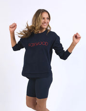Simplified Metallic Crew Navy & Red