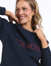 Simplified Metallic Crew Navy & Red