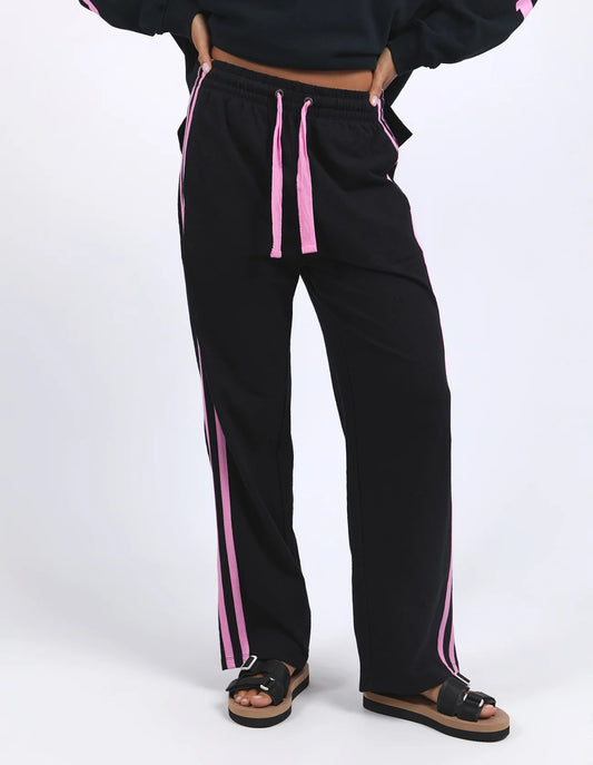 Power Pant Black With Neon Pink