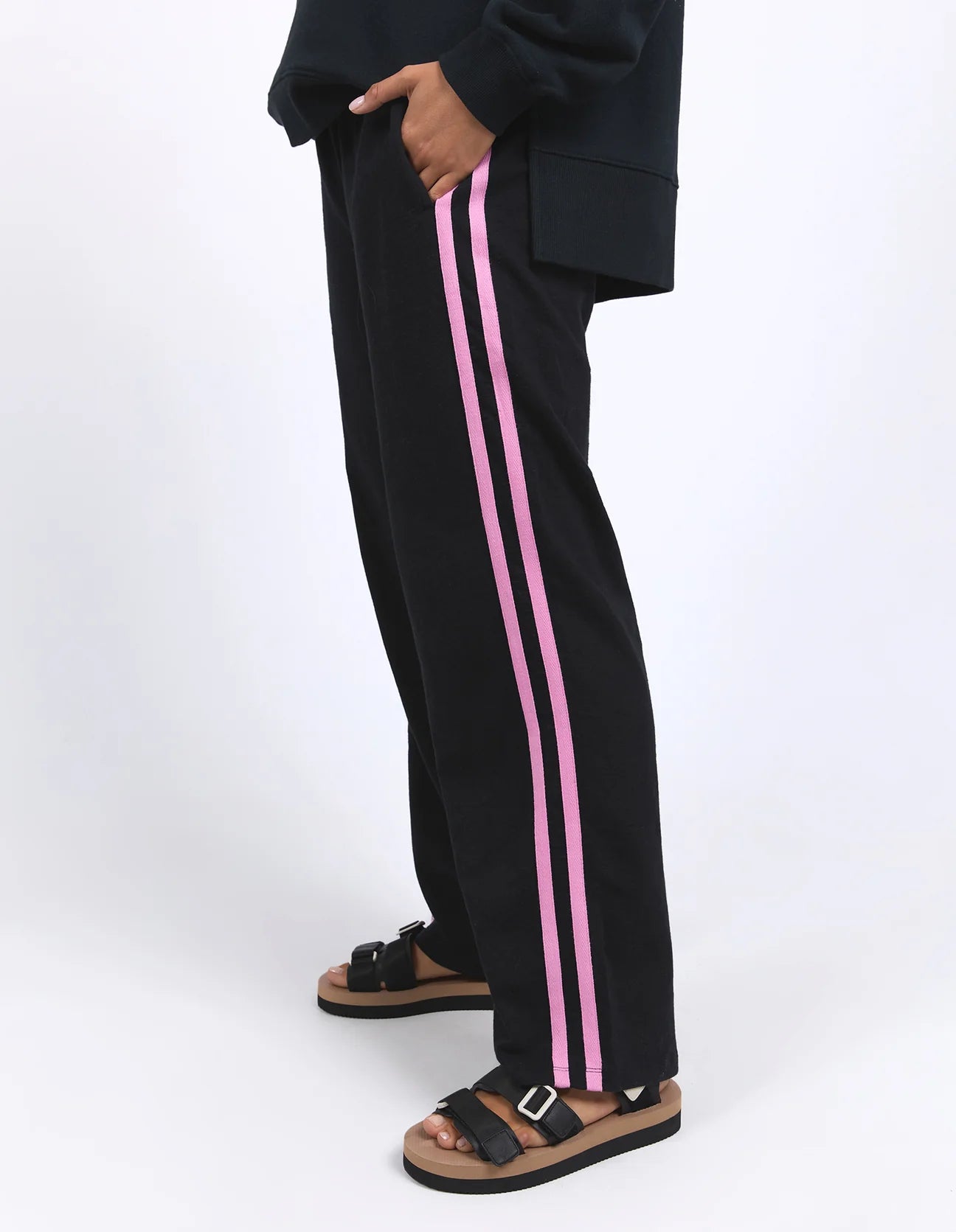 Power Pant Black With Neon Pink