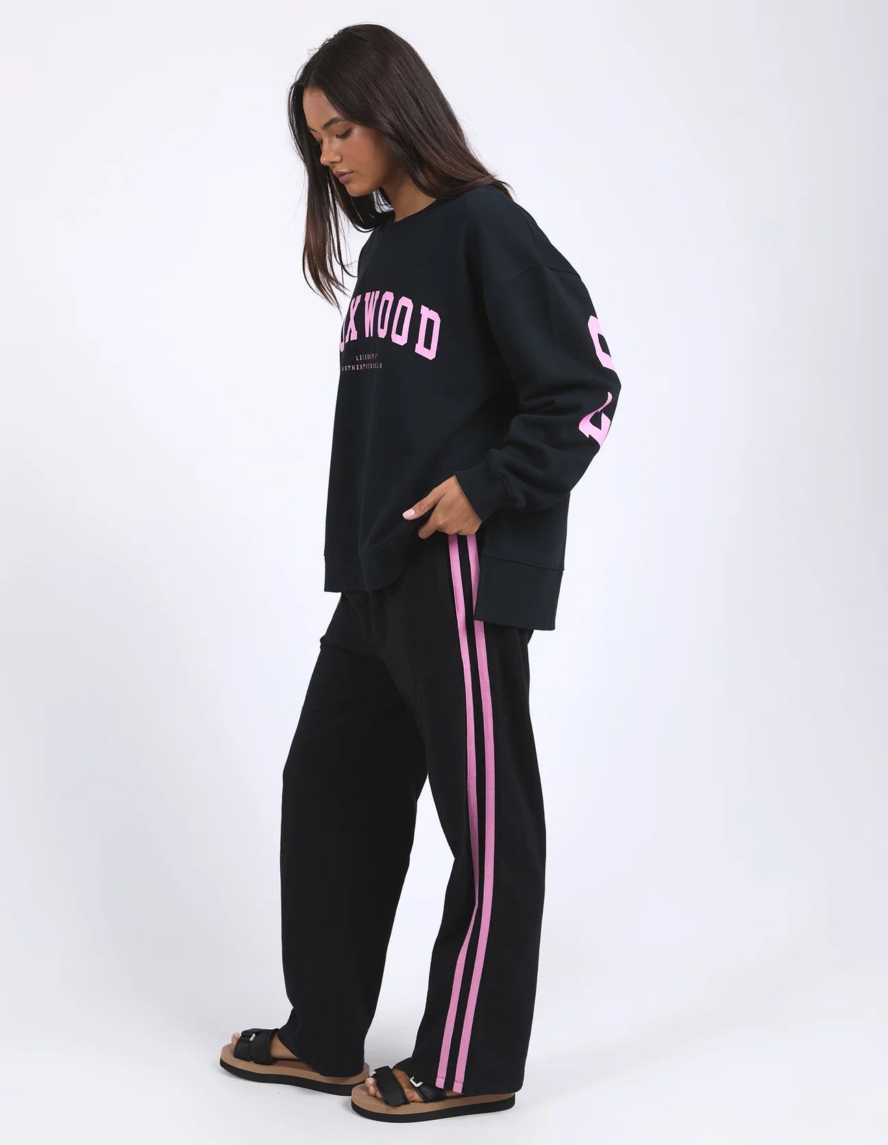 Power Pant Black With Neon Pink