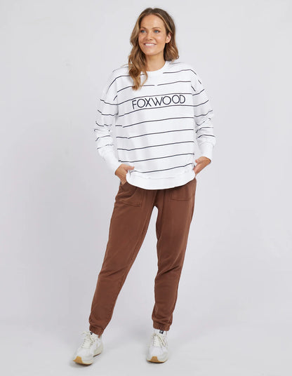 Classic Stripe Simplified Crew White/Navy
