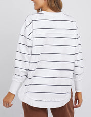Classic Stripe Simplified Crew White/Navy