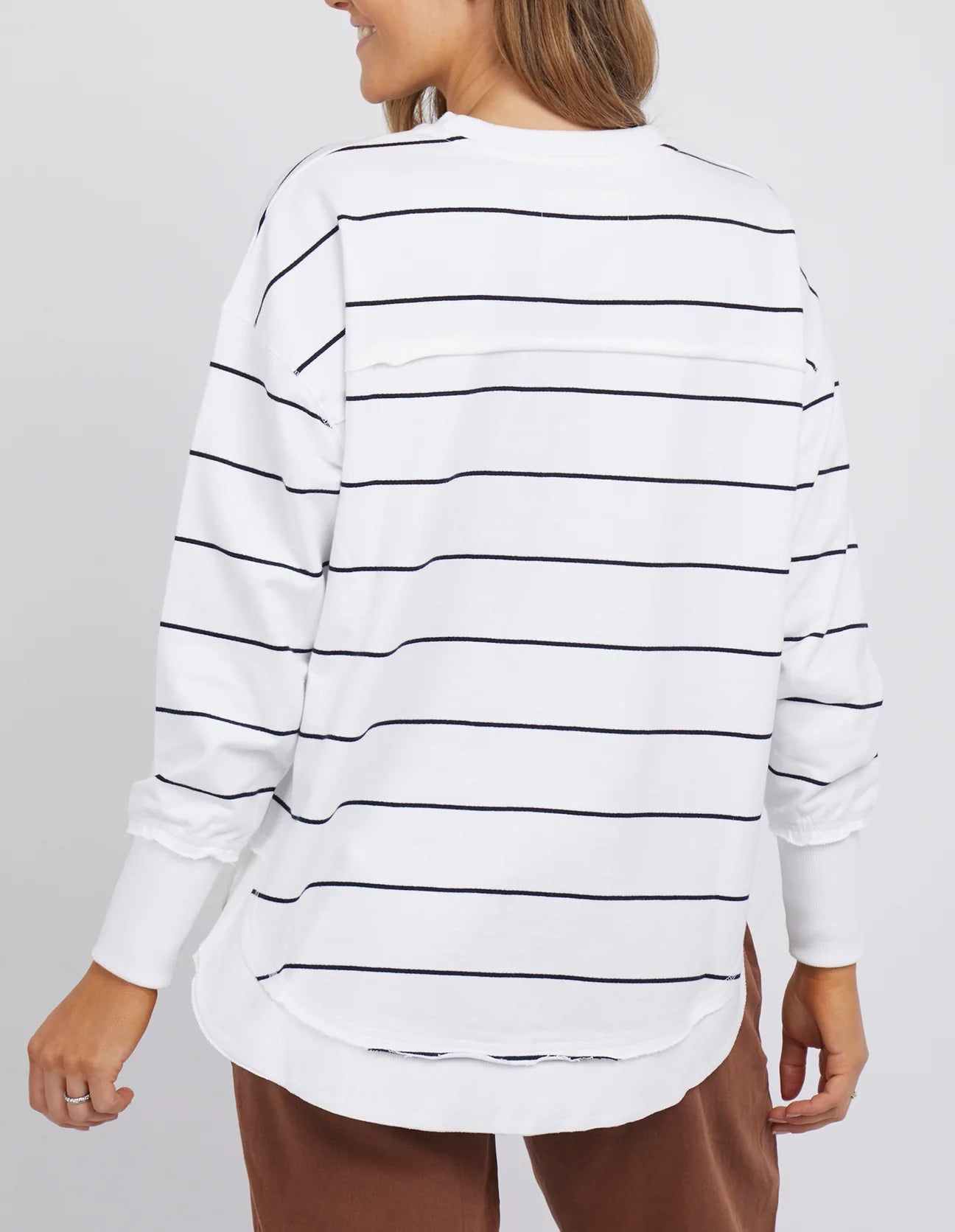 Classic Stripe Simplified Crew White/Navy