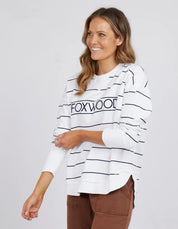 Classic Stripe Simplified Crew White/Navy