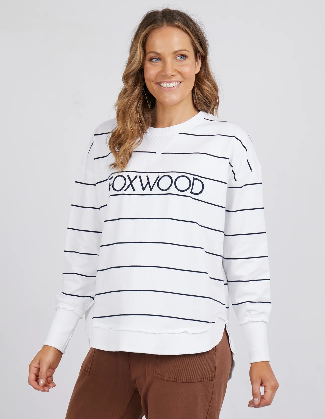 Classic Stripe Simplified Crew White/Navy