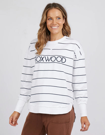 Classic Stripe Simplified Crew White/Navy