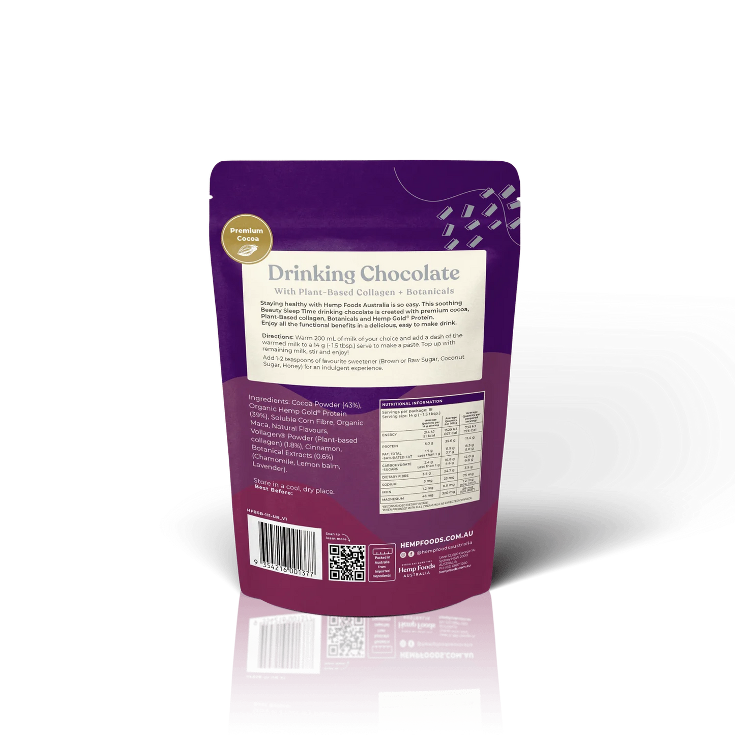 Drinking chocolate hemp foods Australia