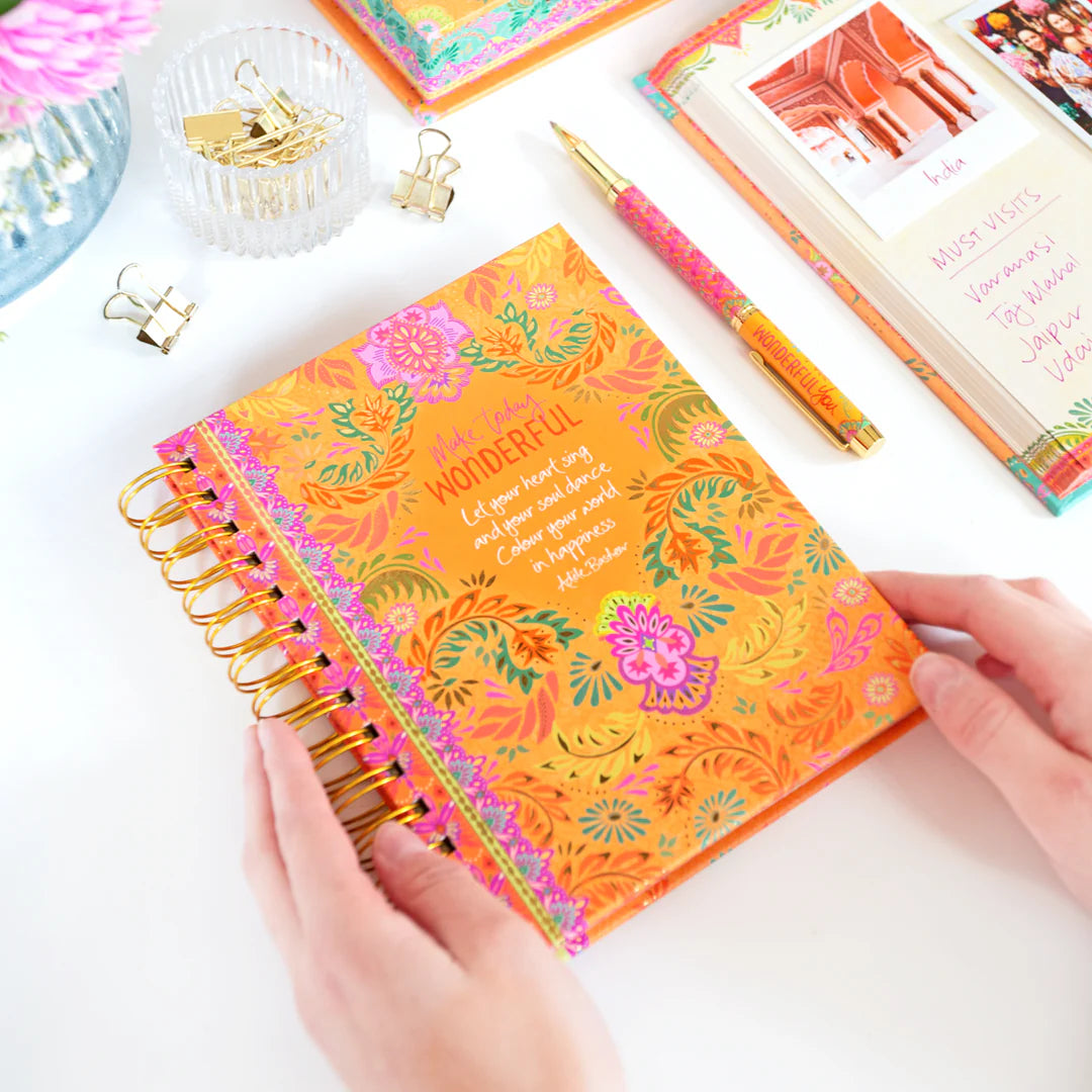 Live life wonderful spiral notebook