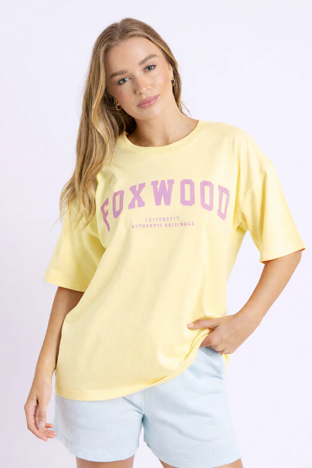 Foxwood | interval tee pale lemon/ pink