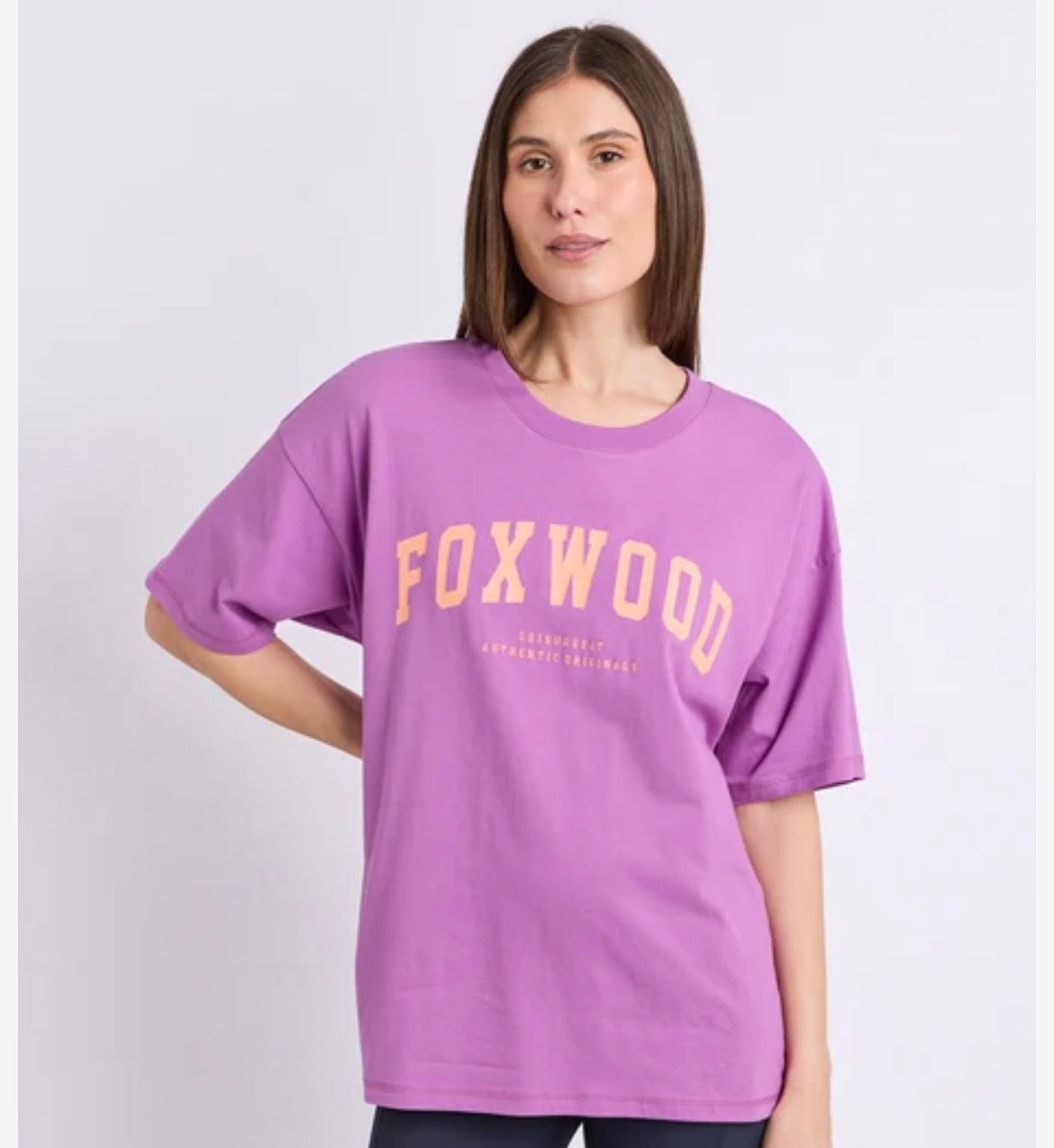 Foxwood | Interval Tee Purple With Orange