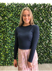 Kelly knit top- navy