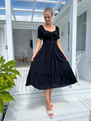 Addalyn midi dress- black