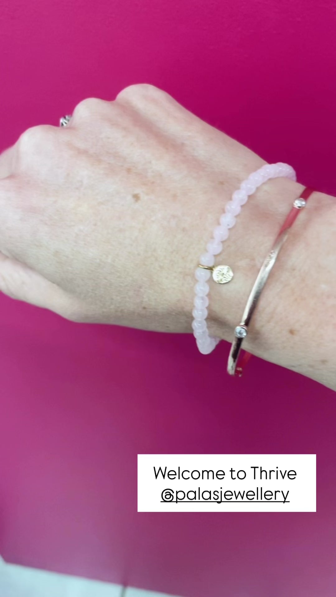 Palas Jewellery | Rose quartz 'love' healing gem bracelet